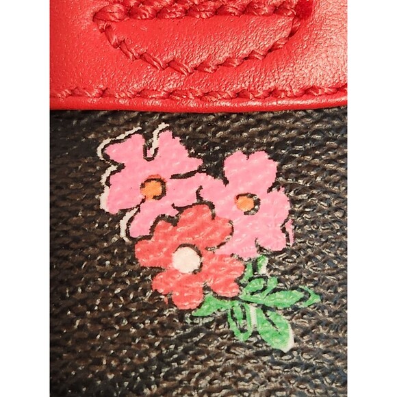 Coach Rebecca II Signature Logo Red and Black Floral Athletic Shoes 7.5 GREAT! - Picture 13 of 16